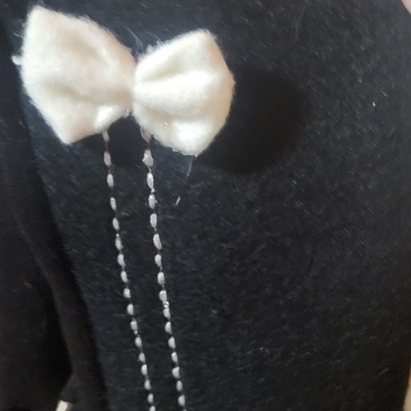 Occasionally Made Felt Bow Black Smart Touch Gloves New! - Picture 3 of 4